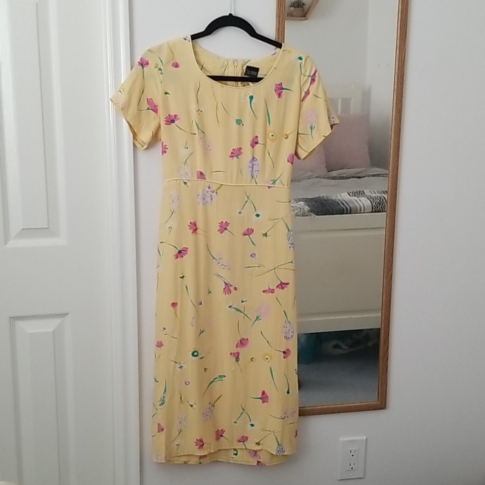 Vintage Yellow Spring Dress